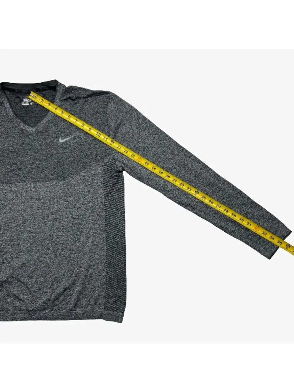 Nike Men's Golf Flex Knit V-Neck L/S Sweater Gray 726582-010 • XL